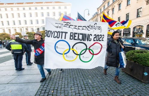 October 23, 2021, Munich, Bavaria, Germany: Organized by the Tibetan Association of Munich, Tibets, with the support of Uyghurs,southern Mongolians, Taiwanese, and Hong Kongers, marched through Munich...