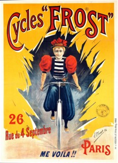 Cycles Frost (1894) E Clouet (French, 19th Century). Vintage bicycle advertisement poster.