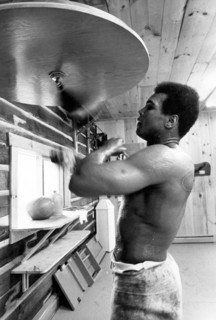 Boxer Muhammad Ali in training