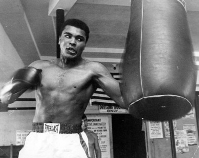 Florida, USA. 17th May, 2014. May 17, 1967: Muhammad Ali punches the bag. Credit:  The Palm Beach Post/ZUMA Wire/Alamy Live News