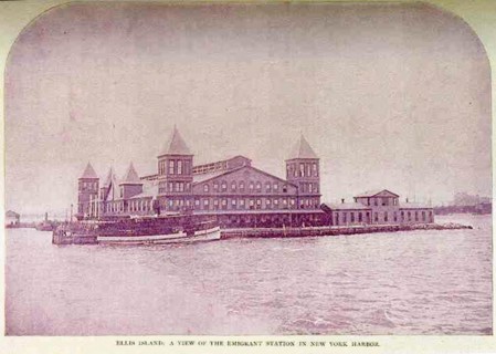 Ellis Island First Bldg Burnt 15 June 1897