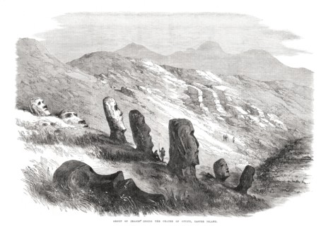 Moai monolithic statues Easter Island