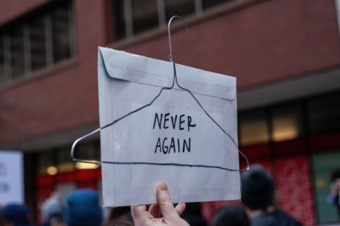 May 3, 2022, Boston, Massachusetts, USA: Demonstrators in Boston filled the streets with chants and signs Tuesday after the leaked SCOTUS decision putting the fate of Roe V. Wade into jeopardy. (Credi...
