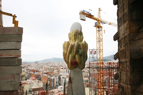 la sagrada familia construction barcelona catalunya spain sight sights historic tourist