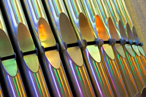 sagrada familia in barcelona spain organ pipe