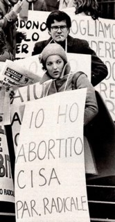 Demonstration for abortion rights in Milan, 1975