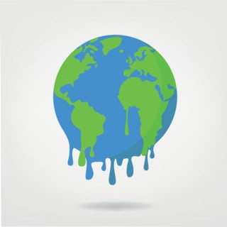 global warming / climate change world illustration -  earth vector