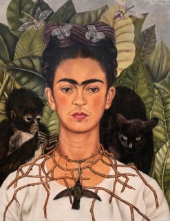 Frida Kahlo, Self-portrait with Hummingbird and Thorn Necklace