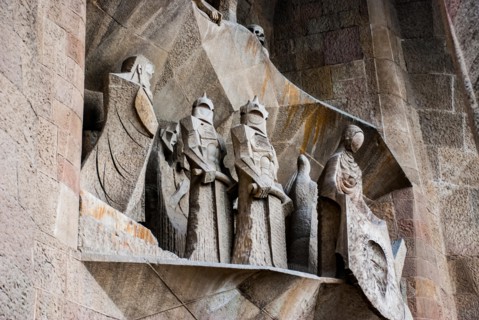 The Passion façade sculpture of Sagrada Familia Bacelona