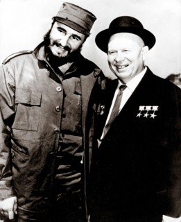 Cuban revolutionary leader FIDEL CASTRO and Soviet Union leader Nikita Sergeyevich Khrushchev .