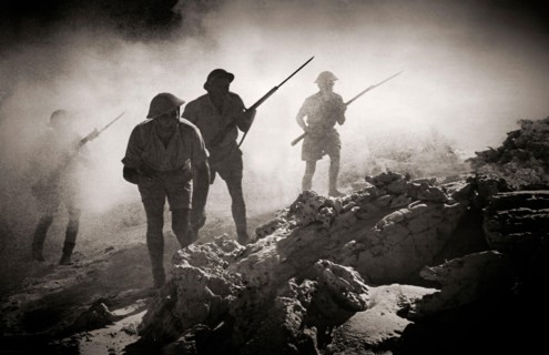Troops in the First Battle of El Alamein (1–27 July 1942), a battle of the Western Desert Campaign of the Second World War, fought in Egypt between Axis forces (Germany and Italy) of the Panzer Army A...