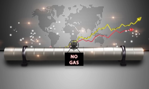 Valve to cut the gas pipeline gas. There is no gas. Oil and gas industry. High pressure gas well, pipe fittings, valves. 3D Render