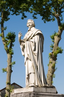 Statue of Cardinal Richelieu - Richelieu, Indre-et-Loire, France.