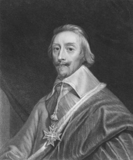 Cardinal Richelieu (1585-1642) on engraving from the 1800s. French clergyman, noble, and statesman.