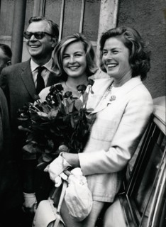 Actress Ingrid Bergman with husband Lars Schmidt and daughter Pia Lindstrom