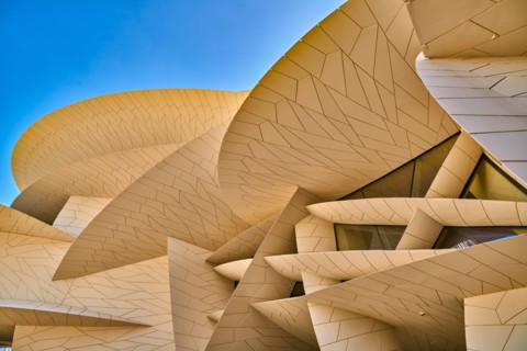 national museum of Qatar Doha the desert rose building made by french architect Jean Nouvel