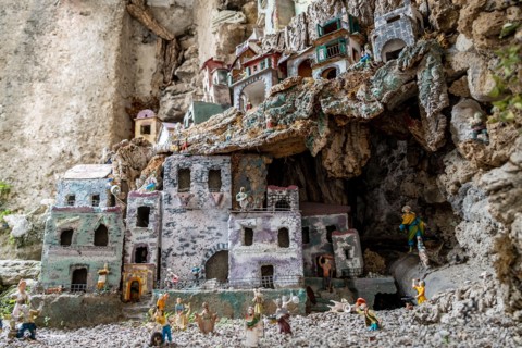 The art of Neapolitan nativity of S. Gregorio Armeno, also called Presepe. S. Gregorio Armeno is a small street in the old town of Naples, Italy.