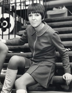 MARY QUANT - UK fashion designer at her Knightsbridge boutique Bazaar in in 1967