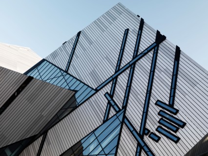 Fragment of Royal Ontario Museum building. Toronto, Ontario, Canada.