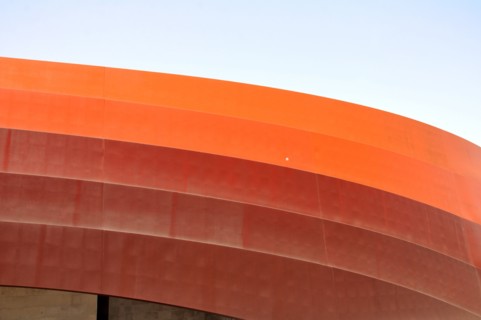 Israel, Holon exterior of the Design museum (Designed by Ron Arad Architects)