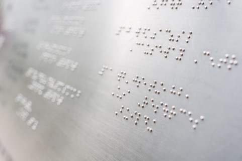 Braille reading bumps found in a park in Hong Kong.