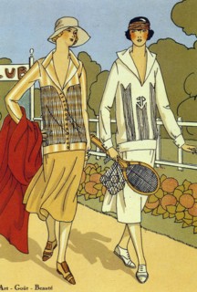 1920s France Fashion Magazine Plate