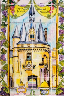 Tile monument Bordeaux Gironde Aquitaine France Europe