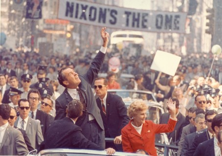 Richard M. Nixon on the campaign trail in 1968