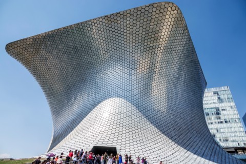 Mexico City,Hispanic,Mexican,Colonia Granada,Plaza Carso,Museo Soumaya Museum Carlos Slim private art collection,exterior outside