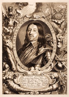 . Français : Charles X Gustave de Suède English: Charles Gustav. By the grace of God, Count Palatine of the Rhine; Duke of Bavaria, Jülich-Cleves, and Berg; Count of Veldenz-Sponheim, and of the Raven...