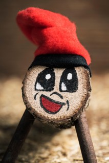 a handmade Tio de Nadal, a typical Christmas character of Catalonia, Spain
