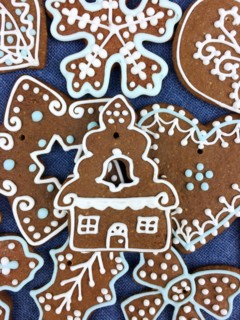 Christmas gingerbread cookies decoration