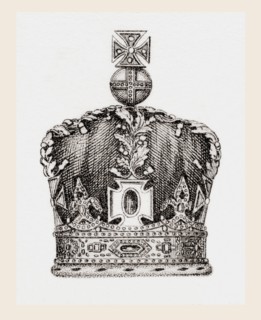 The Imperial State Crown, made for Queen Victoria in 1838.  From The National Encyclopaedia: A Dictionary of Universal Knowledge, published c.1890