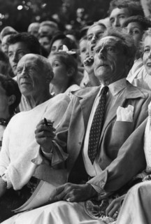Picasso and Cocteau at Bullfight, 1955