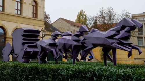 Le Carosse, artwork by french artist Xavier Veilhan, Metz, Moselle, Lorraine, Grand Est region, France