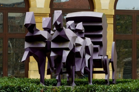Le Carosse, artwork by french artist Xavier Veilhan, Metz, Moselle, Lorraine, Grand Est region, France