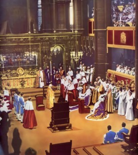 His Majesty King George VI (1895-1952), being asked to swear his coronation oath. George VI's coronation took place on 12th May 1937 at Westminster Abbey, the date previously intended for his brother ...