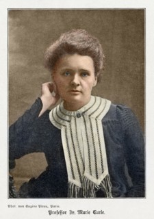 Marie Curie 1867 - 1934 Polish French physicist in her laboratory. With her husband Pierre she isolated the radioactive elements