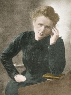 Marie Curie 1867 - 1934 Polish French physicist in her laboratory. With her husband Pierre she isolated the radioactive elements