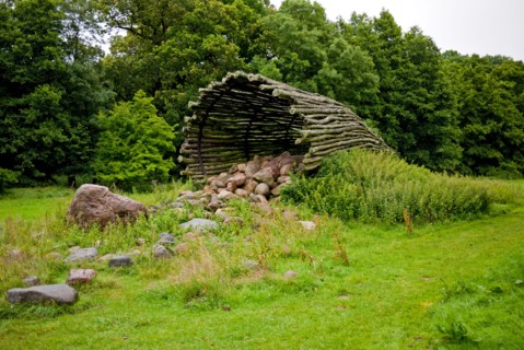 Land art by Alfio Bonanno at Tranekaer Castle Park Langeland Denmark