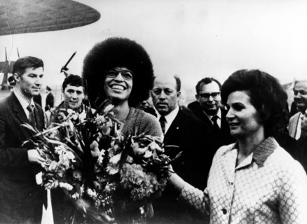 Valentina Terechkova greets Angela Davis
