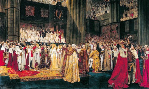 The Coronation of King Edward VII, painting by Edwin Austin Abbey 1902