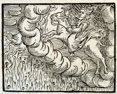 Woodcut illustration from a 1626 Edition of 'Compendium Maleficarum, by Francesco Maria Guazzo. Compendium Maleficarum was a witch-hunter's manual written in Latin, and published in Milan, Italy in 16...