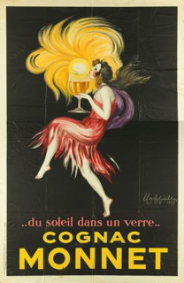 Imprimerie Devambez, Leonetto Cappiello, Cognac Monnet, paper, lithography, total: height: 199 cm; width: 129,7 cm, signed and dated: recto u. r. in print: LCappiello 1927, product and business advert...