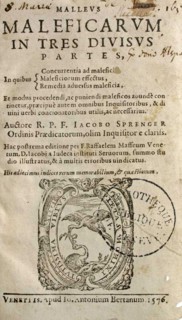 Malleus Maleficarum edição 1576 Veneza.