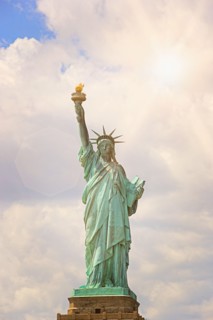 Statue of Liberty on a sunny summer day, New York City