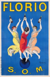 Leonetto Cappiello (Italian, 1875-1942) artwork. Art Nouveau. Vintage advertisement poster. FLORIO. S.O.M. 1911.