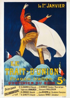 Le Trait-D’union - Vintage poster - Leonetto Cappiello. Advertisement poster, c 1916.