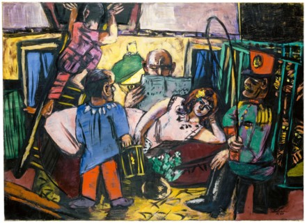 Max Beckmann, Circus Caravan, painting in oil on canvas, 1940