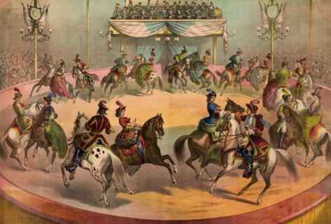 The grand finale of a circus, 1872